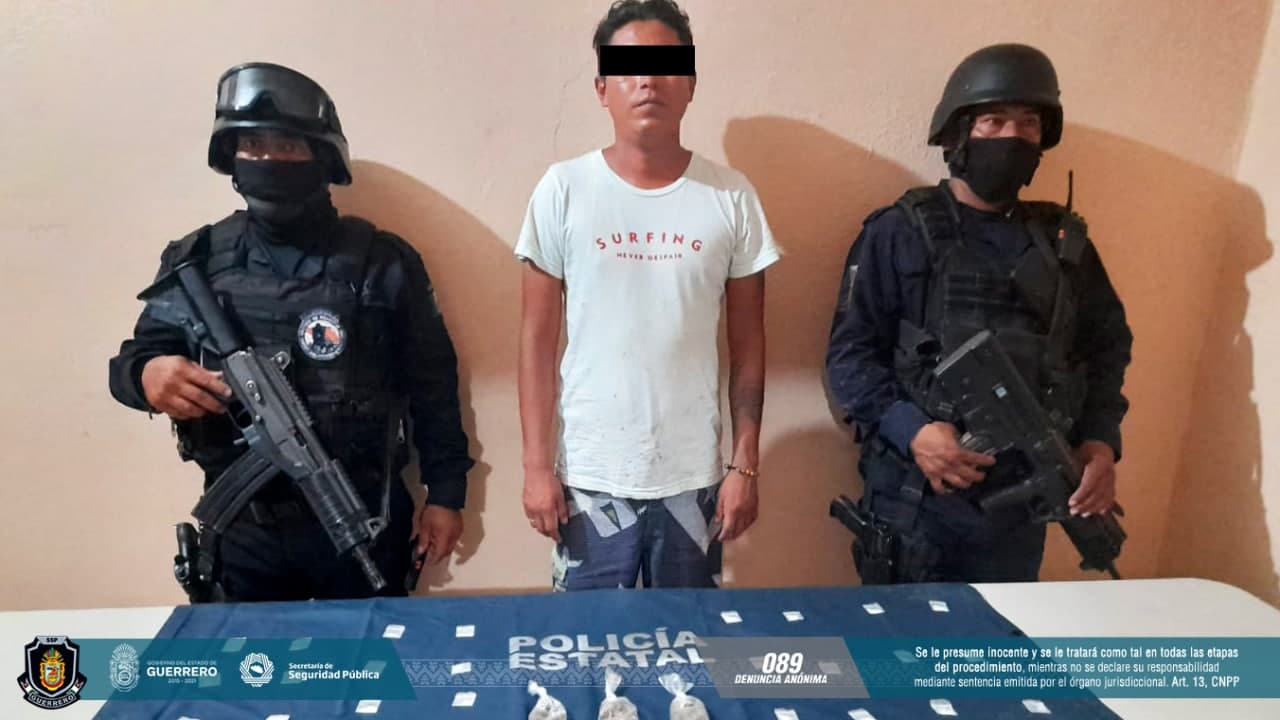 Detiene el Grupo Táctico “Centauro” de la Policía Estatal a dos personas en el municipio de Acapulco ﻿