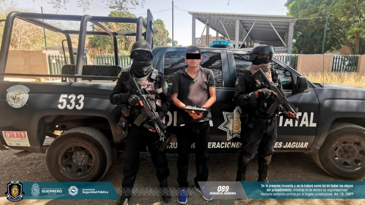 Detiene Grupo “Jaguar” de la Policía Estatal a un hombre en la ciudad de Iguala