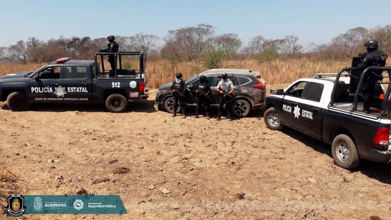 Recupera la Policía Estatal, Grupo “Jaguar” y GN un vehículo en el municipio de La Unión