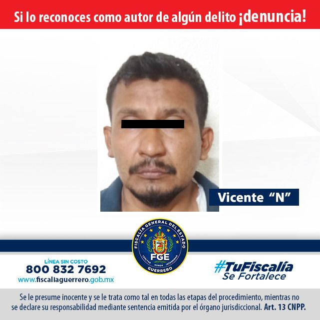 FGE obtiene prisión para presunto violador de menores