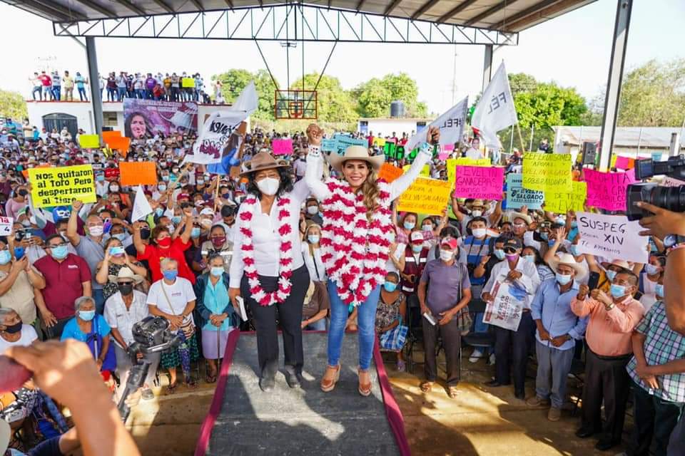 Cierran Abelina López y Evelyn Salgado, último día de campaña La Providencia