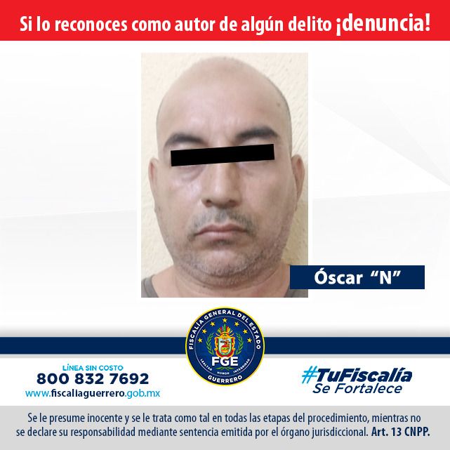 FGE obtiene 20 años de prisión para violador en Acapulco