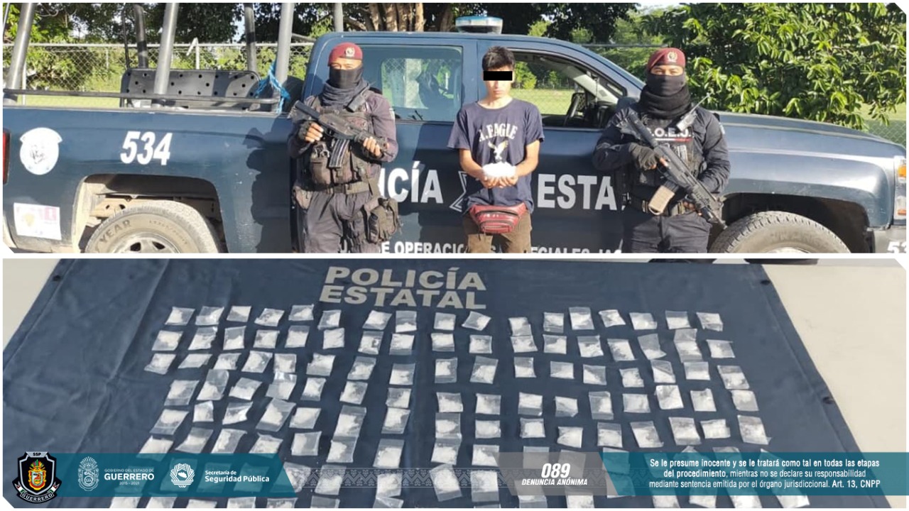 Asegura Grupo “Jaguar” de la Policía Estatal a una persona en el municipio de Iguala
