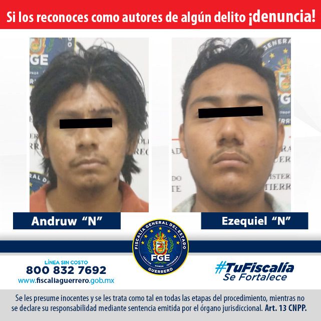 FGE detiene a dos presuntos asesinos de policías en Tierra Caliente