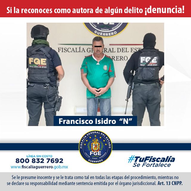 FGE logra proceso para feminicida en la Costa Chica