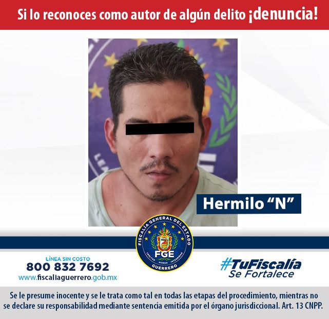 Fiscalía de Guerrero en Zihuatanejo obtuvo vinculación a proceso en contra de Hermilo “N” por delito de extorsión agravada
