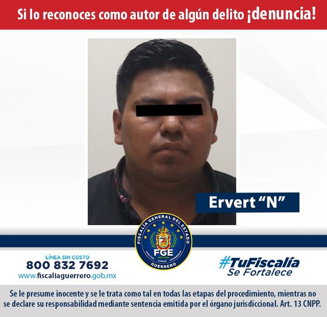 Fiscalía de Guerrero obtiene prisión preventiva en contra de Evert “N” por delito de secuestro en Acapulco
