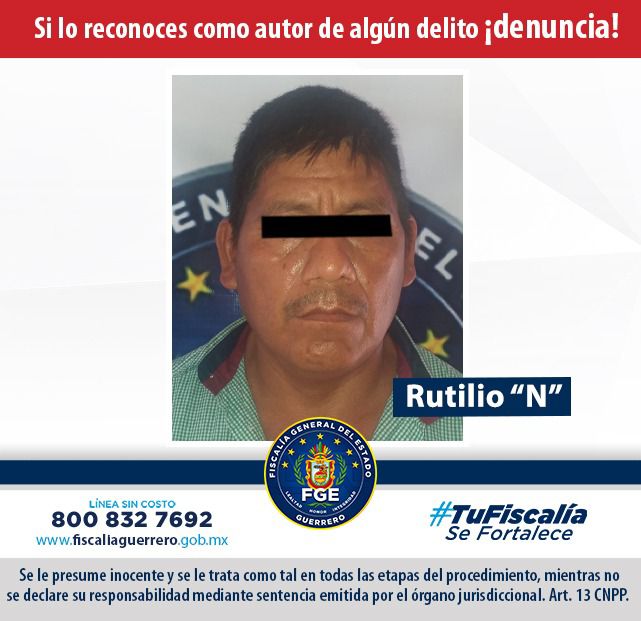 Fiscalía de Guerrero obtiene prisión preventiva en contra de Rutilio “N” por delito de violación a menor en Cochoapa el Grande, región Montaña