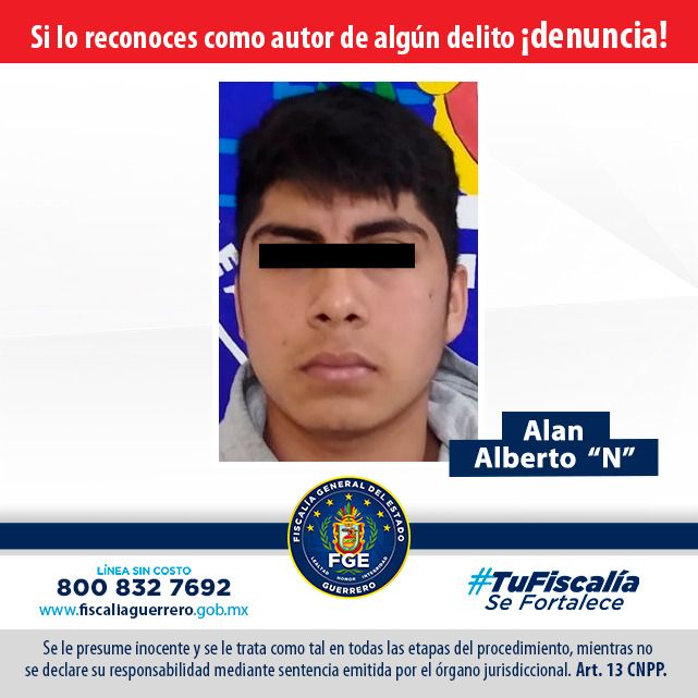 Fiscalía de Guerrero obtiene prisión preventiva en contra de Alan Alberto “N” por delito de secuestro en Teloloapan, región Norte