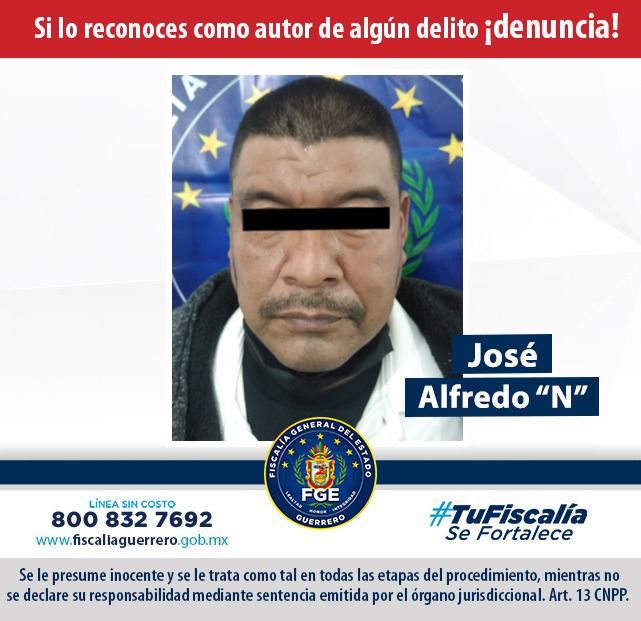 Fiscalía de Guerrero obtiene prisión preventiva en contra de José Alfredo “N” por delito de violación, en Chilpancingo