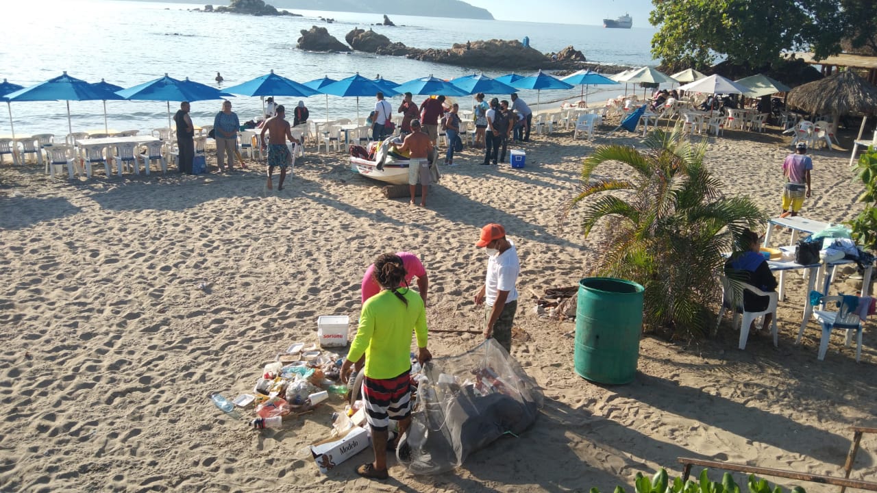 Promotora de Playas implementa operativo de vigilancia y limpieza en Acapulco por fin de semana largo