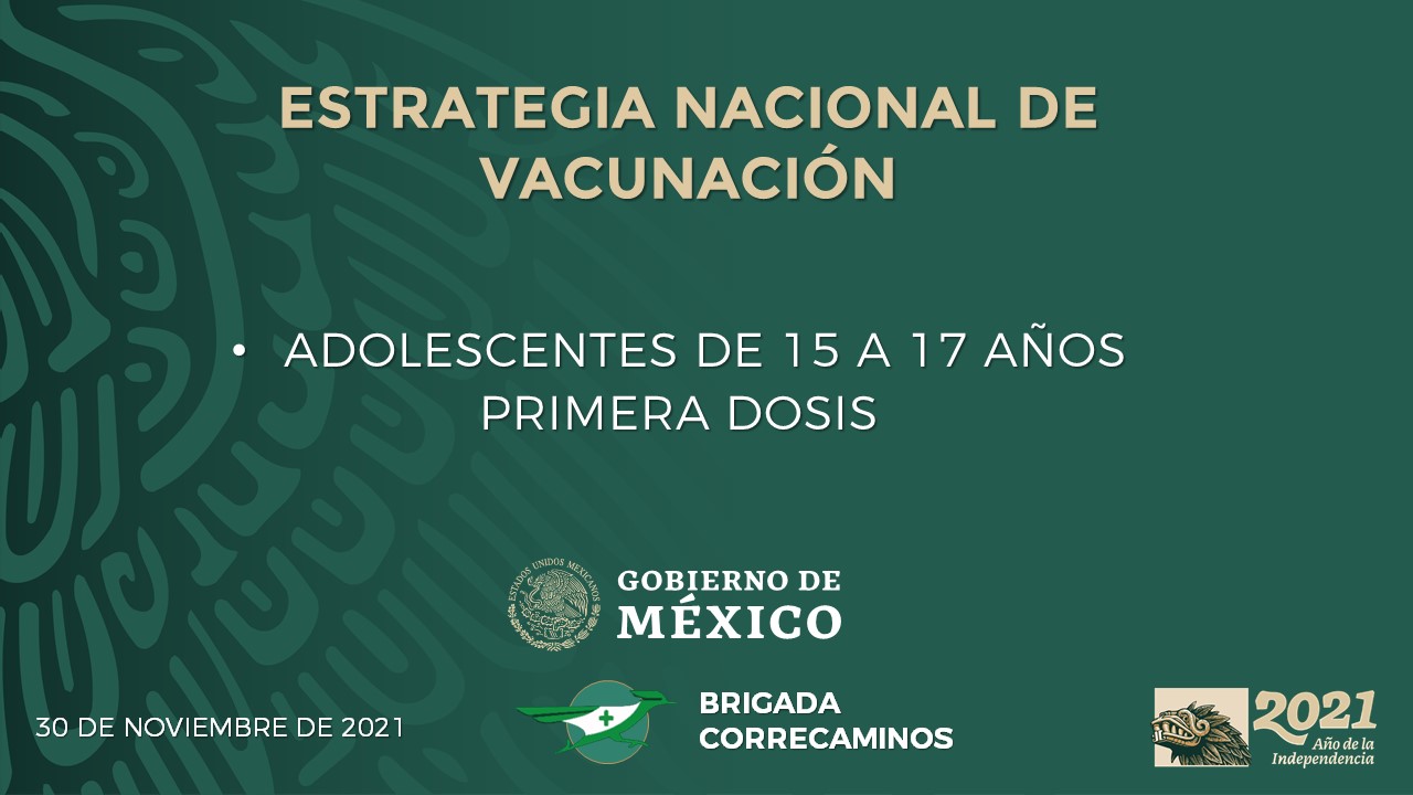 Inicia vacunación a jóvenes de 15 a 17 años de edad en Guerrero