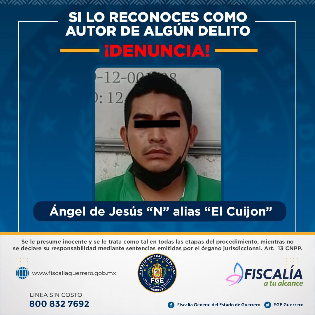 FGE, CONASE, GN, MARINA y SEDENA lograron la detención de Ángel de Jesús “N”, por extorsión y robo en Acapulco