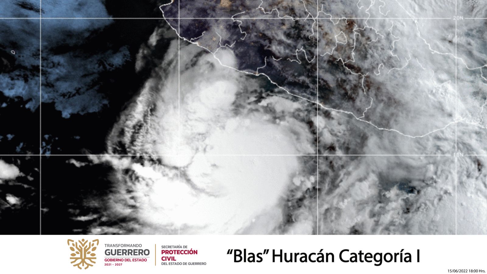Huracán Blas deja lluvias fuertes en Guerrero
