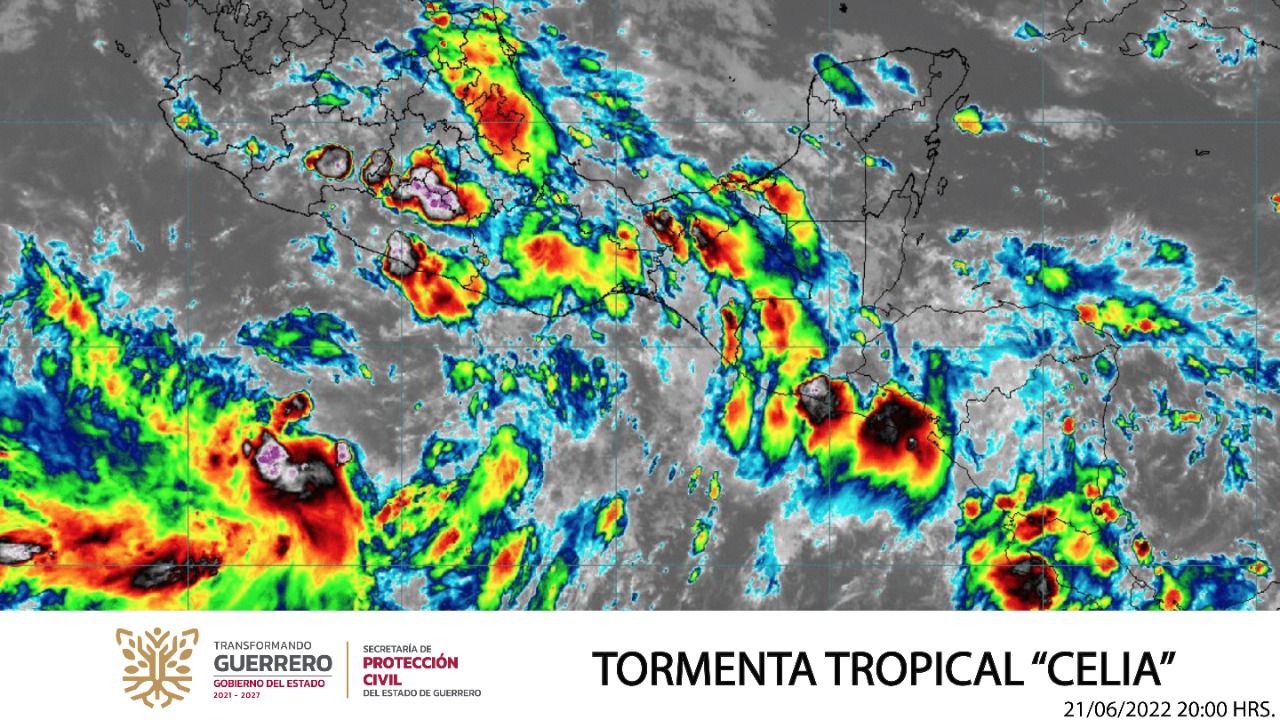 “Celia” se ubica frente a las Costas de Guerrero