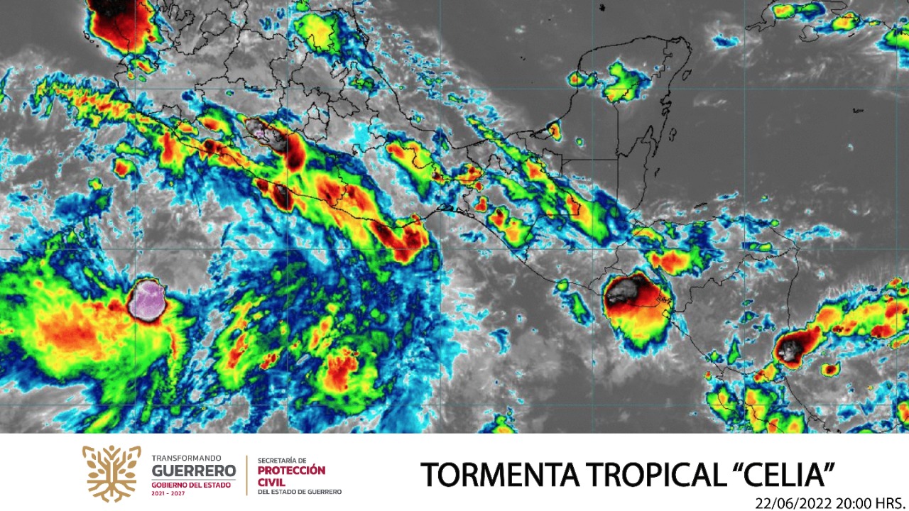 Tormenta Tropical Celia provoca lluvias fuertes en Guerrero