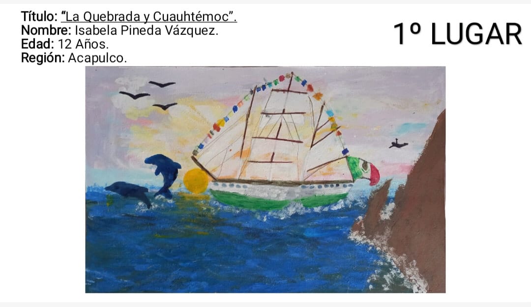 Alumna de Acapulco gana Concurso Nacional de Pintura Infantil El Niño y la Mar