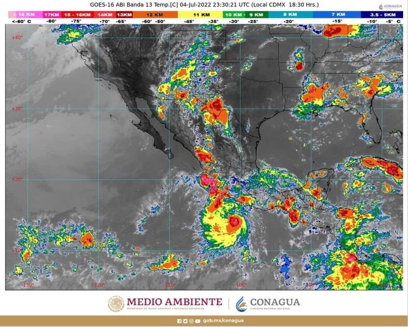 Seguirán lluvias por huracán Bonnie en Guerrero