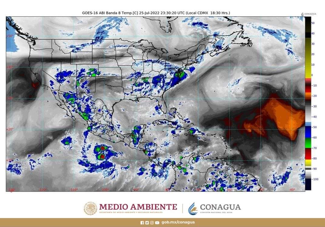 Habrá lluvias por  Zona de Baja Presión y Onda Tropical No. 15 en Guerrero