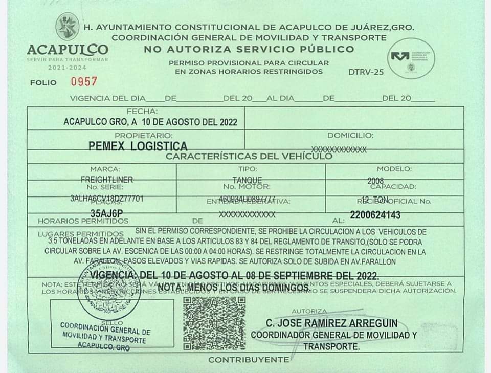 El Ayuntamiento de Acapulco debe vigilar que vehículos pesados no transiten por la Escénica