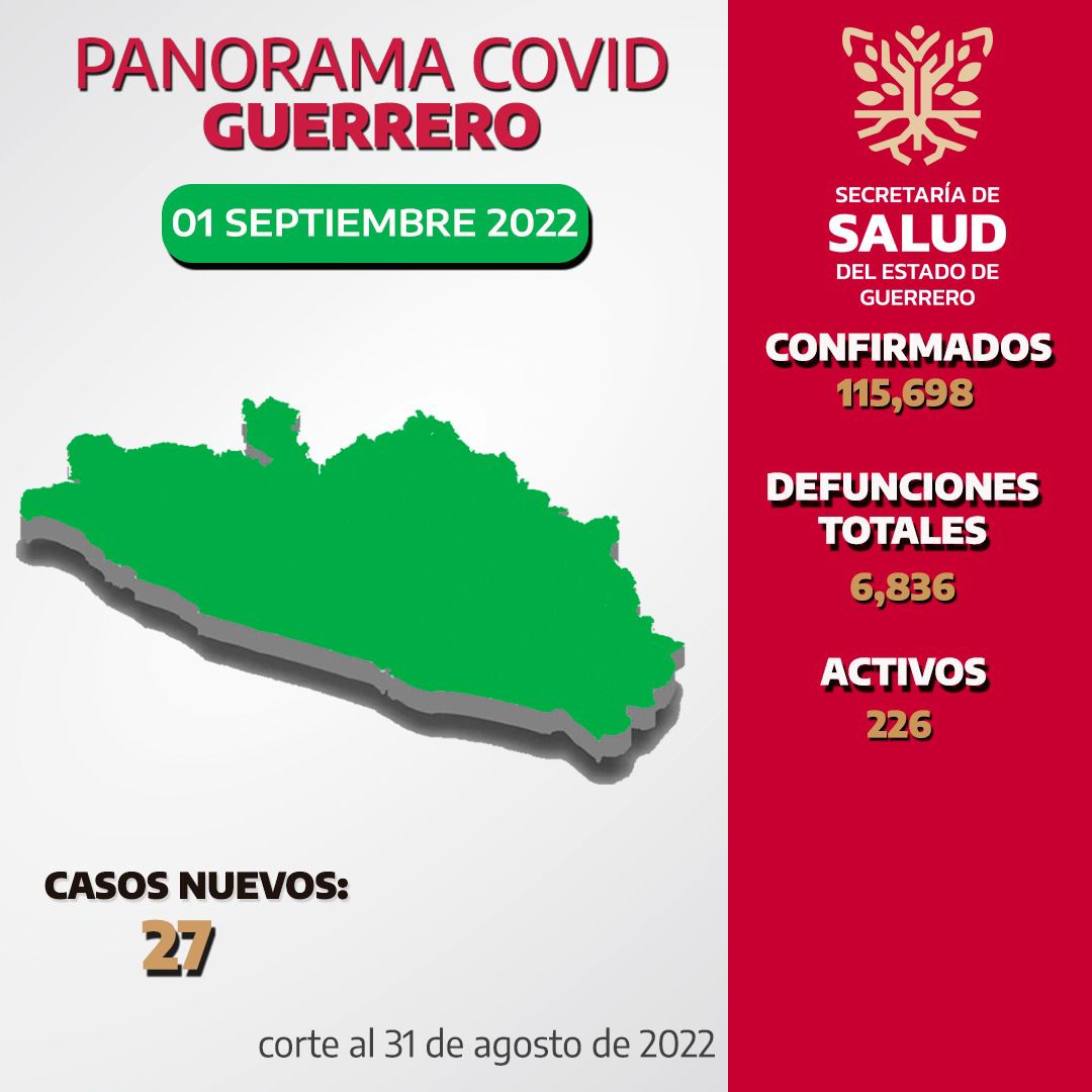 Ocupación de camas Covid solo el 4% en Guerrero