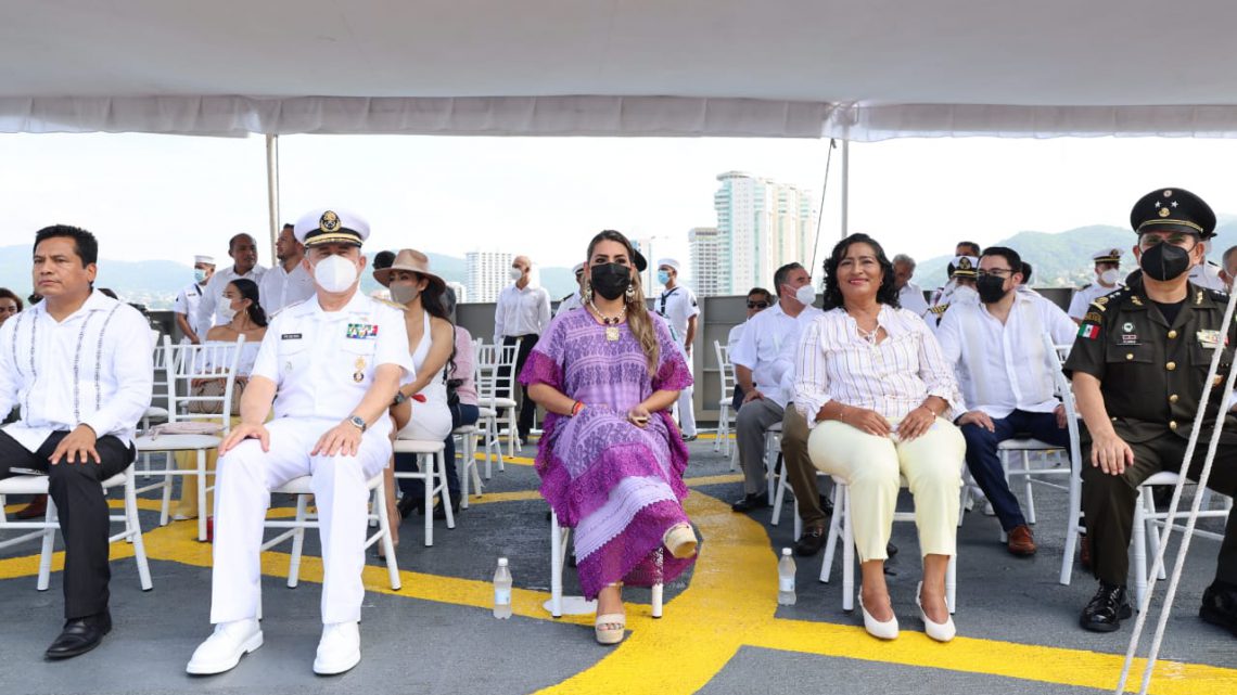 Asiste la gobernadora Evelyn Salgado Pineda a la ceremonia de arribo del Buque Escuela Cuauhtémoc