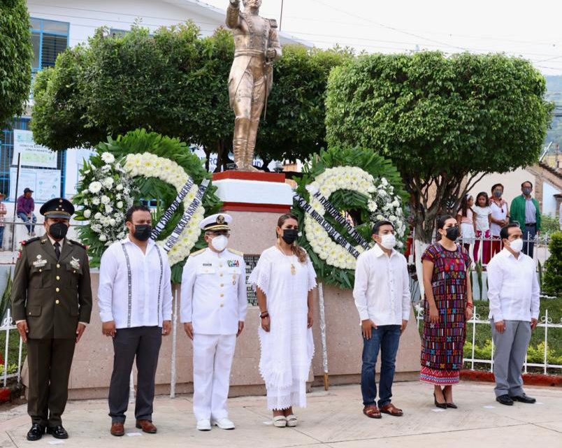 Conmemora la gobernadora Evelyn Salgado el 236 Aniversario del Natalicio del General Nicolás Bravo en Chichihualco