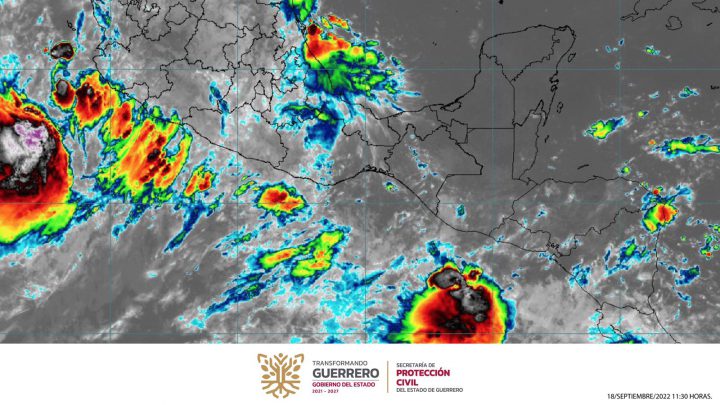 SPCGRO  informa que continuarán  lluvias de aisladas a intensas en Guerrero