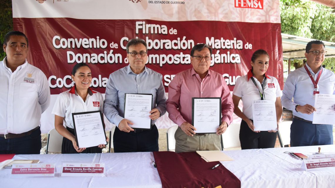 Firma SEMAREN Guerrero convenio de colaboración con Coca-Cola para mejorar el medio ambiente