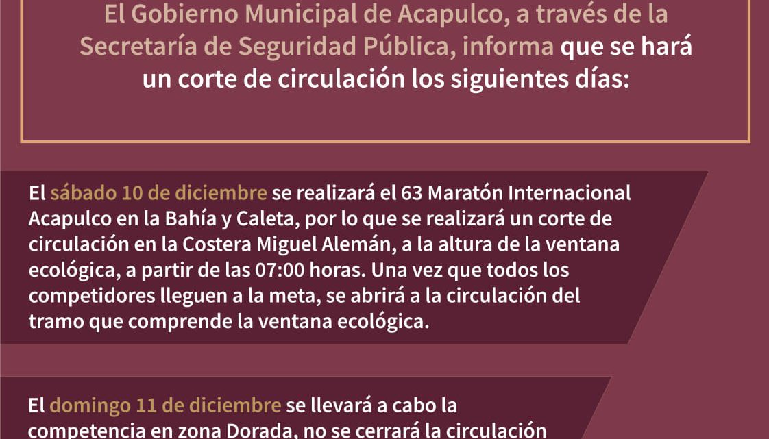 Este sábado se realizará el 63 Maratón Internacional Acapulco en el área de Caleta