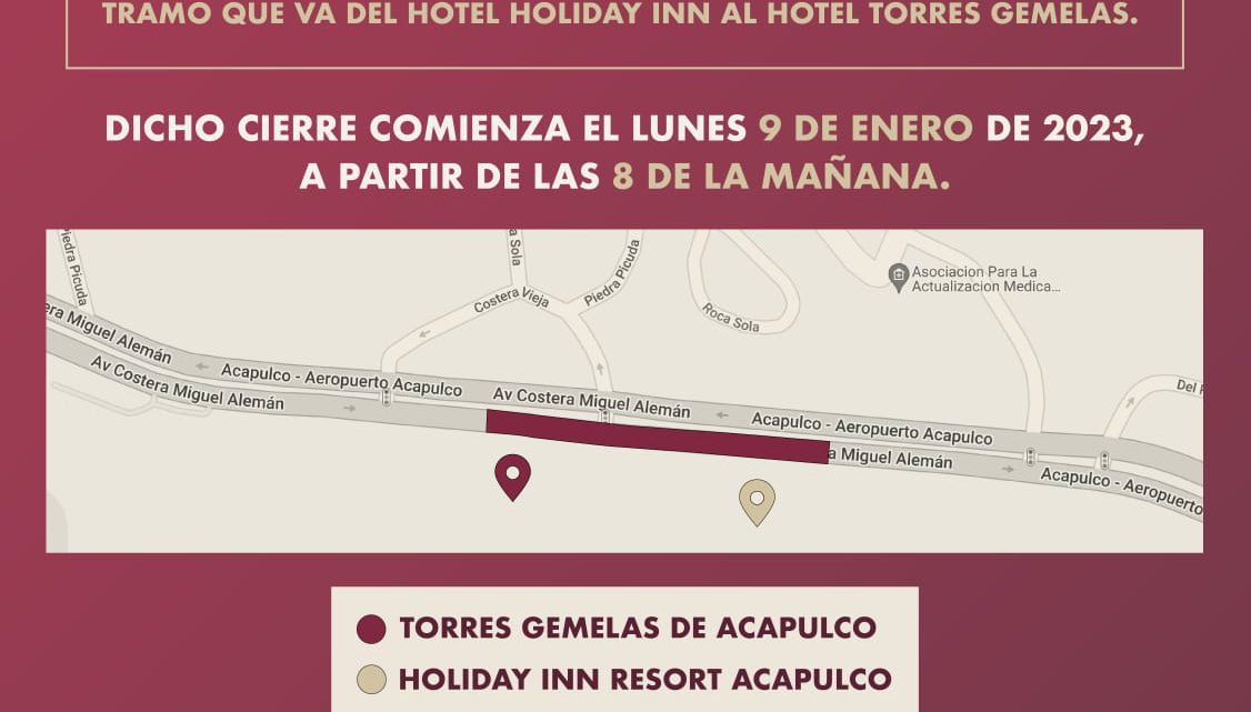 Reanudará Gobierno Municipal obras en Costera y Diego Hurtado de Mendoza