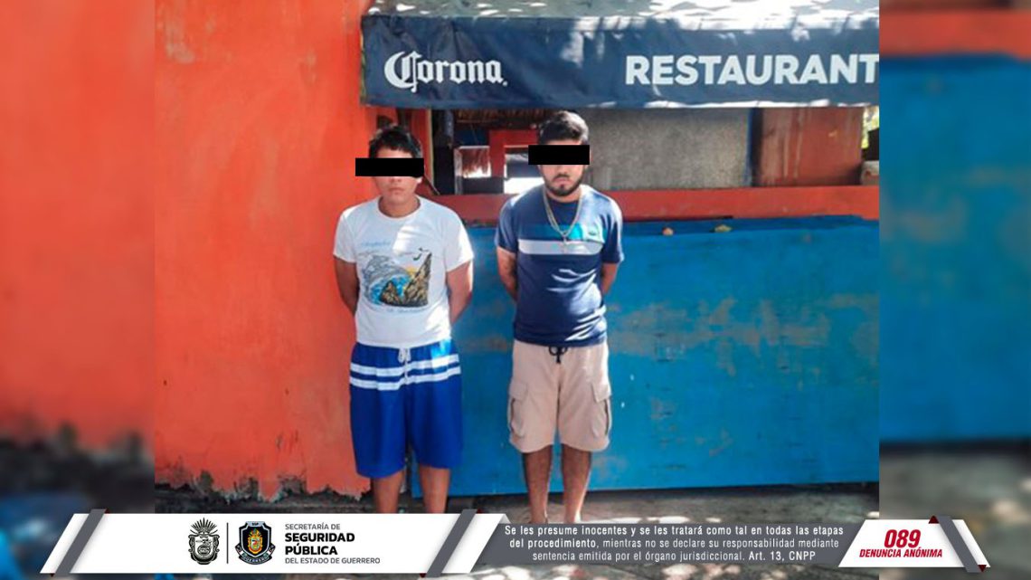 Detiene la Policía Estatal a dos personas en el municipio de Acapulco Detiene la Policía Estatal a dos personas en el municipio de Acapulco