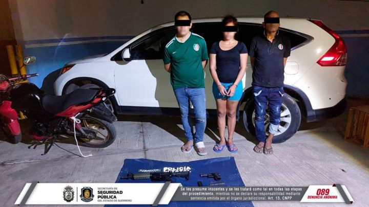 Detiene Policía Estatal en operativo a tres presupuestos delincuentes