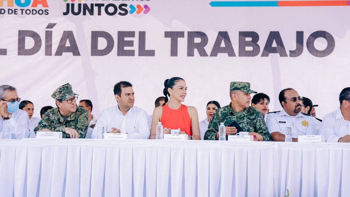 Con desfile obrero, gobierno de Jorge Sánchez Allec conmemora el Día del Trabajo 2023