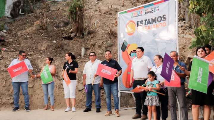 Presidente Jorge Sánchez Allec da inicio a construcción de andador Laureles en colonia Reforma