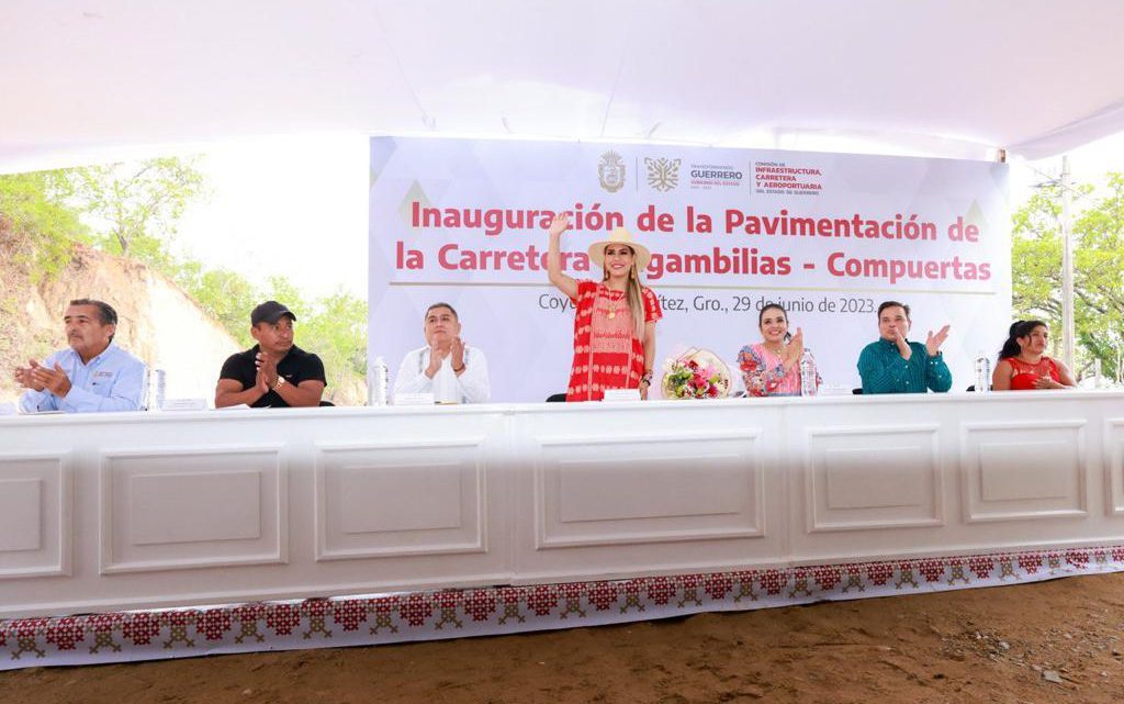 Inaugura Evelyn Salgado la pavimentación del camino Bugambilias-Compuertas Inaugura Evelyn Salgado la pavimentación del camino Bugambilias-Compuertas