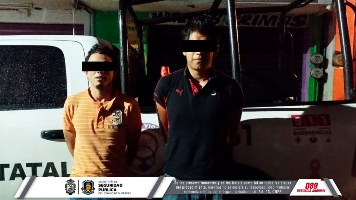 Detiene la Policía Estatal a dos personas en Chilpancingo Detiene la Policía Estatal a dos personas en Chilpancingo