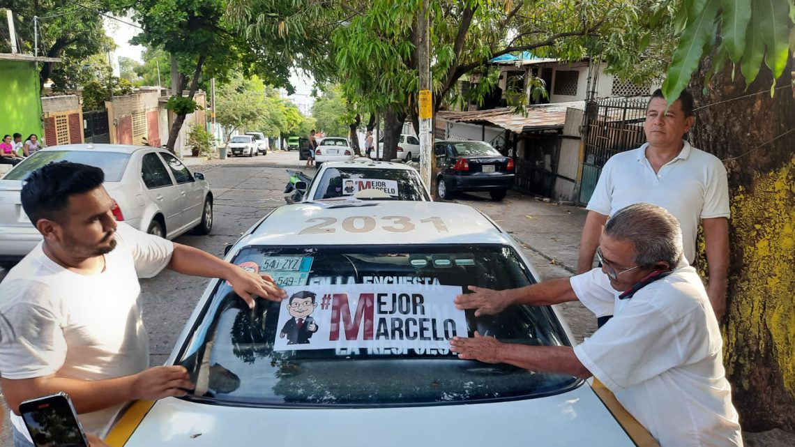Se suman taxistas de Acapulco a apoyar a Marcelo Ebrard