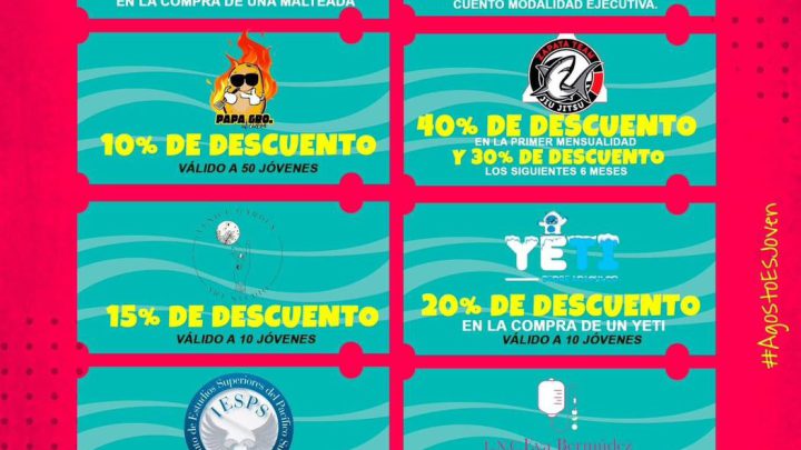Sejuve lanza cuponera “Descuento joven”