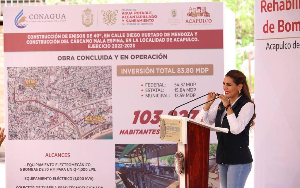 Inaugura Evelyn Salgado obras de infraestructura hidrosanitaria por más de 300 millones de pesos en beneficio de Acapulco