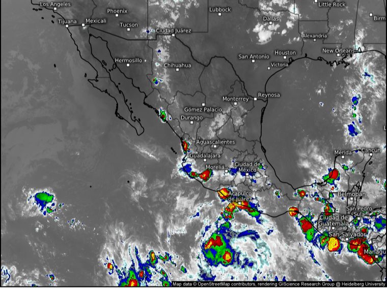 Alerta Protección Civil estatal de fuertes lluvias y eléctricas en Guerrero