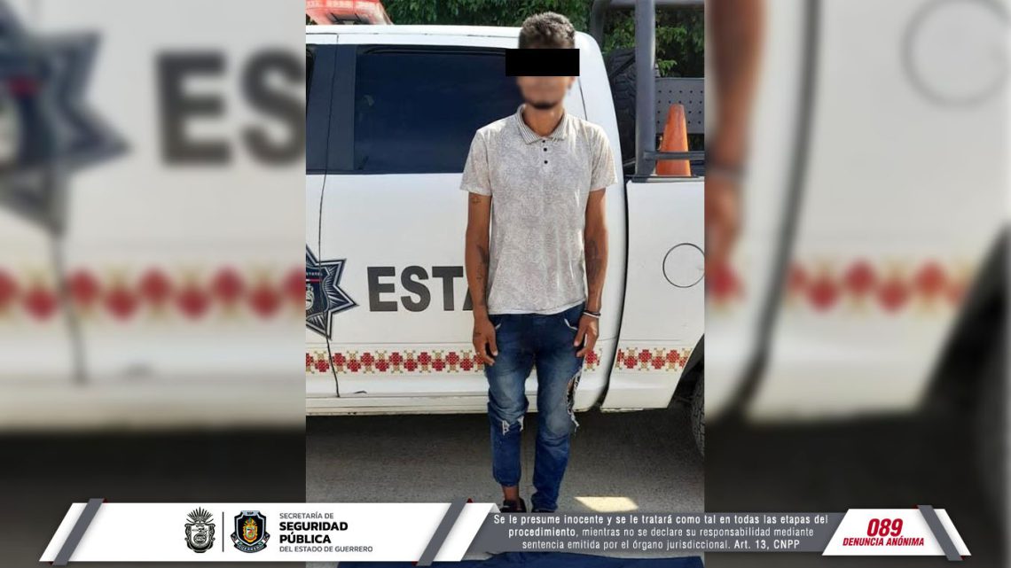 Policía Estatal detiene a presunto vendedor de droga