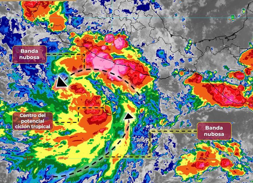 Alertan por ciclón tropical frente a  las costas de Guerrero