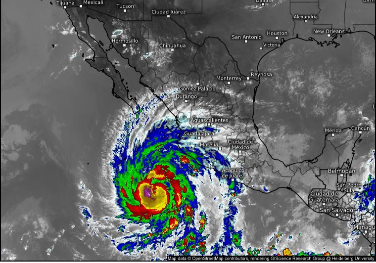 SGIRPCGRO prevé lluvias en Guerrero por bandas nubosas del Huracán “Norma”