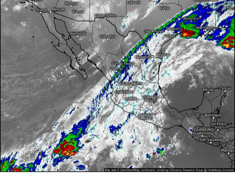 Se pronostican lluvias y chubascos dispersos para las próximas horas en Guerrero