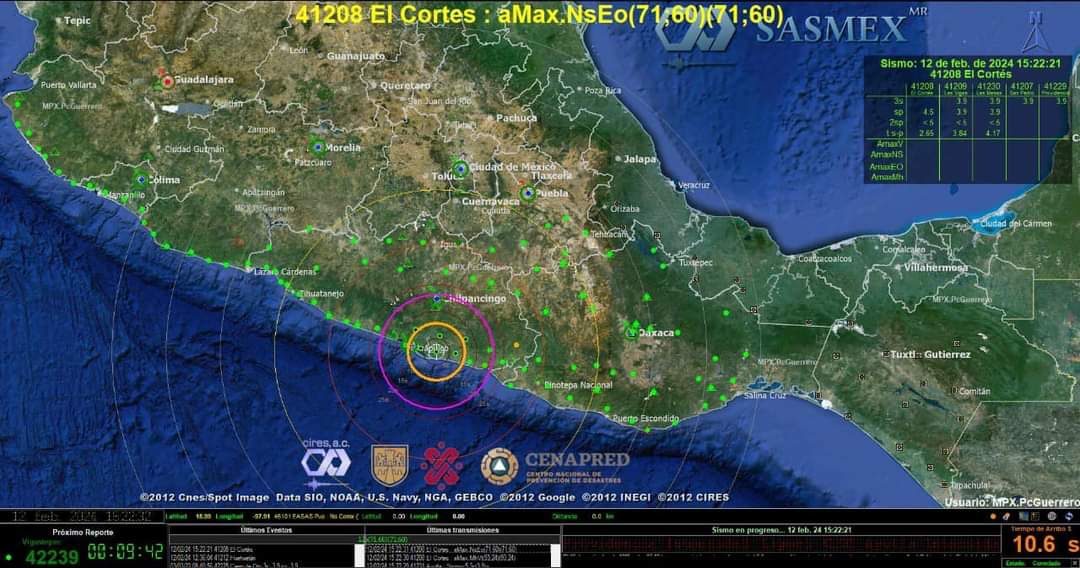 Activa SGIRPCGRO protocolos preventivos por sismo registrado en la costa de Guerrero