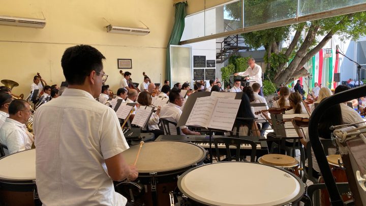 Ofrece la Filarmónica de Acapulco concierto especial en la Cuna de la Bandera
