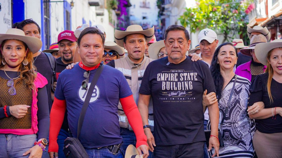 Recorre Félix Salgado Macedonio Taxco de Alarcón para promover el voto por Morena