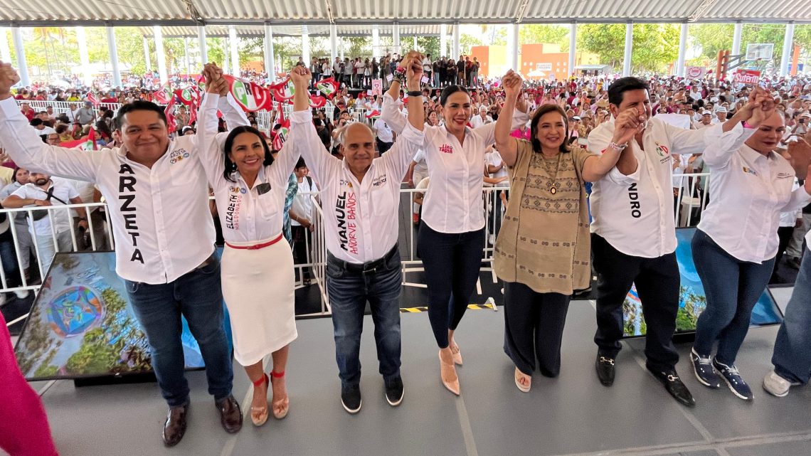 Va Manuel Añorve a los arranques de campaña de Liz Tapia y David Gama en Zihuatanejo e Iguala