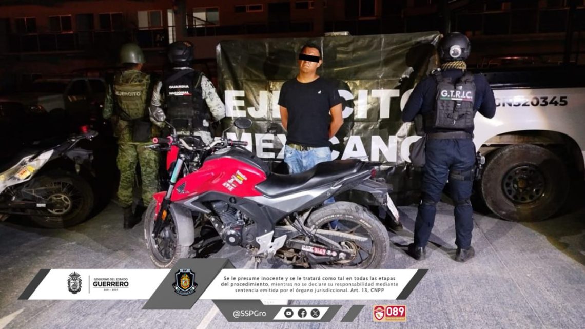 DETIENE LA POLICÍA ESTATAL Y GN A UNA PERSONA EN EL MUNICIPIO DE ACAPULCO DETIENE LA POLICÍA ESTATAL Y GN A UNA PERSONA EN EL MUNICIPIO DE ACAPULCO